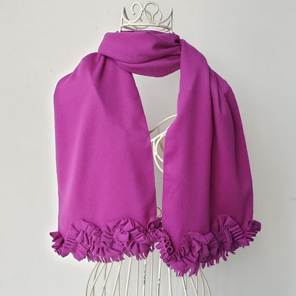Amicale Cashmere Ruffle Scarf